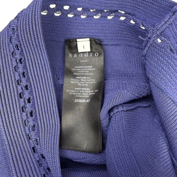 Sandro Enor Eyelet A-Line Mini Skirt Size Small - Picture 7 of 8